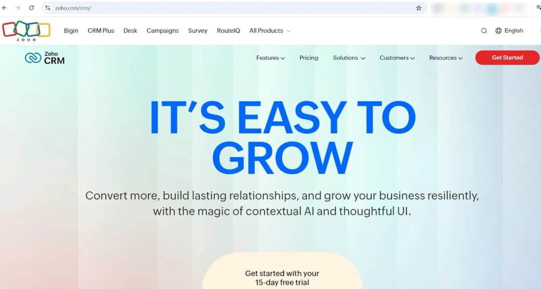2. Zoho CRM